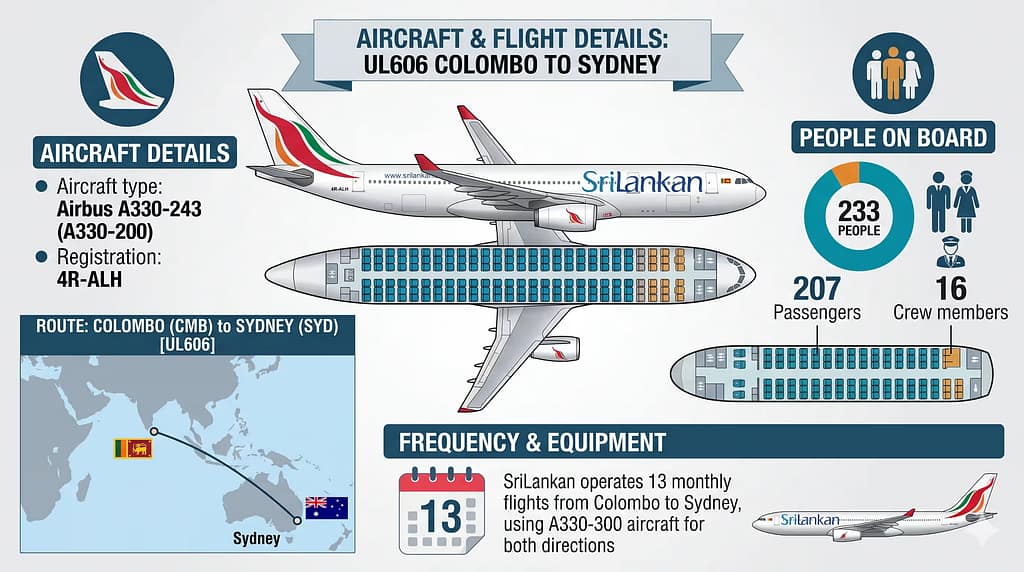 SriLankan A330 Lightning Strike