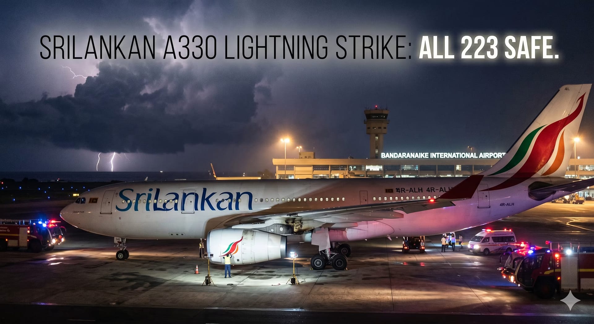 SriLankan A330 Lightning Strike_Airline360